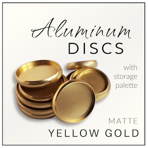 Luxe Aluminum Discbound Discs with Storage Palette - Set of 8 Matte Yellow Gold
