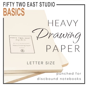 Discbound Heavy Drawing Paper-Letter/8.5X11  Discbound Refills 50 SHEETS Frameable Weight Paper