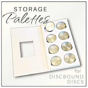 Discbound Disc Storage Palettes with Window and Magnet Closure - 3 Sizes - Holds 8 Discs