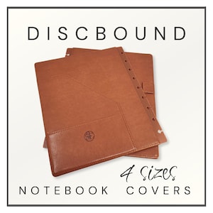 Discbound Notebook Covers - 4 Sizes - Pebbled Saddle Faux Leather