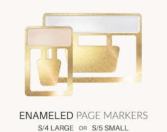 Enameled Page Markers - Bookmarks - Dividers - S/4 Large or S/5 Small