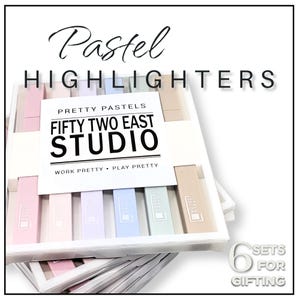 Pastell Textmarker - 6er Pack - Kaufen Sie Masse und sparen Sie - Bibel Journals - Bullet Journals -Großartiges Geschenk für Lehrer!  Rechteckige Pastellstifte