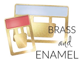 Minimalist Brass & Enamel Page Markers – Planner Dividers - Book Marks