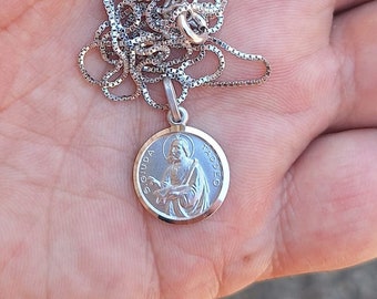St Jude necklace, St Jude medal, St Jude pendant,  Patron Saint of Impossible causes, Patron Saint of  hospital workers