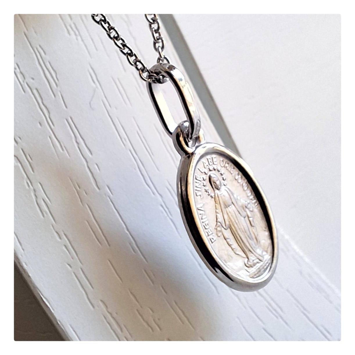 Miraculous Medal 21 Mm Height Medal, Lady of Miraculous Necklace,virgin ...