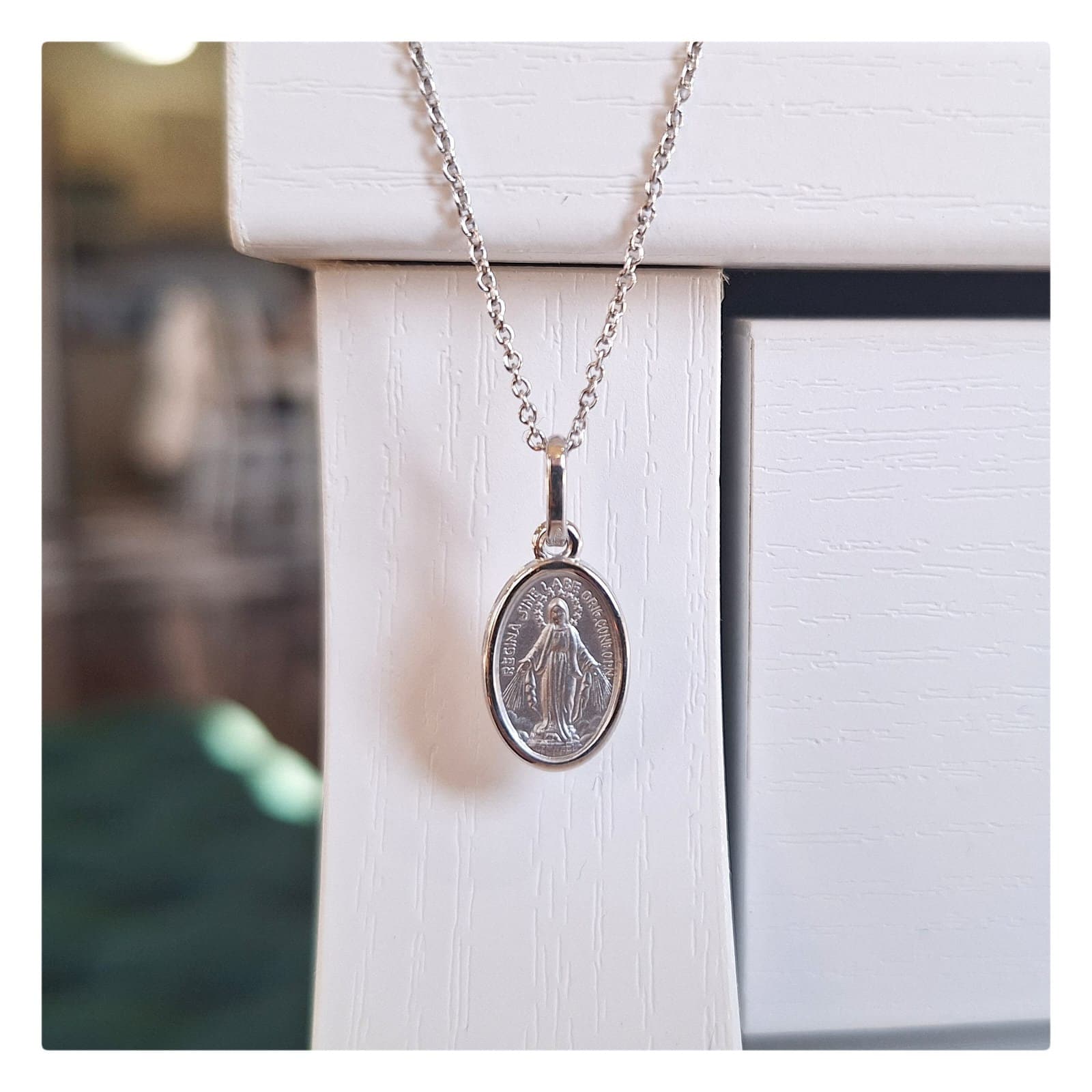 Miraculous Medal 21 Mm Height Medal, Lady of Miraculous Necklace,virgin ...