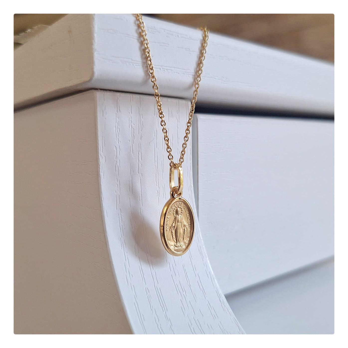 Miraculous Medal 21 Mm Height Medal, Lady of Miraculous Gold Plated ...