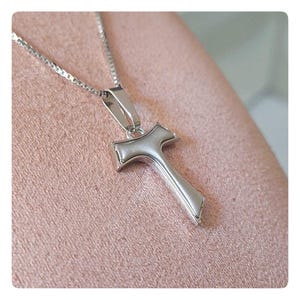 St Francis cross necklace, Silver cross necklace, St Francis silver TAU cross, Unisex silver 925 cross, Franciscan Tau Cross, Tau cross