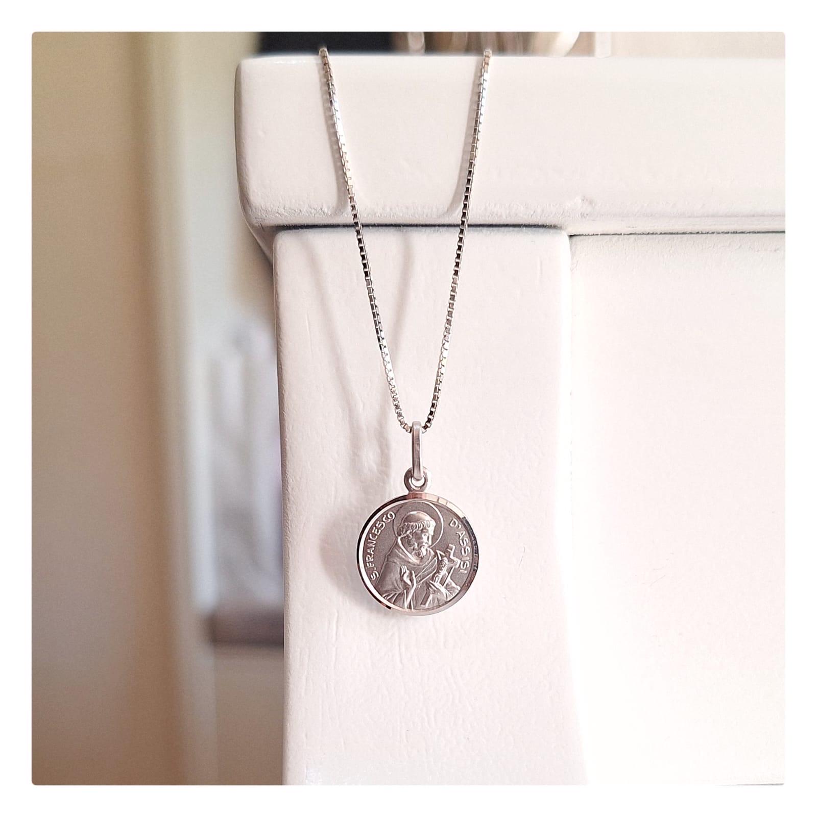 Saint Francis of Assisi 15 Mm Necklace, St Francis Sterling Silver 925 ...