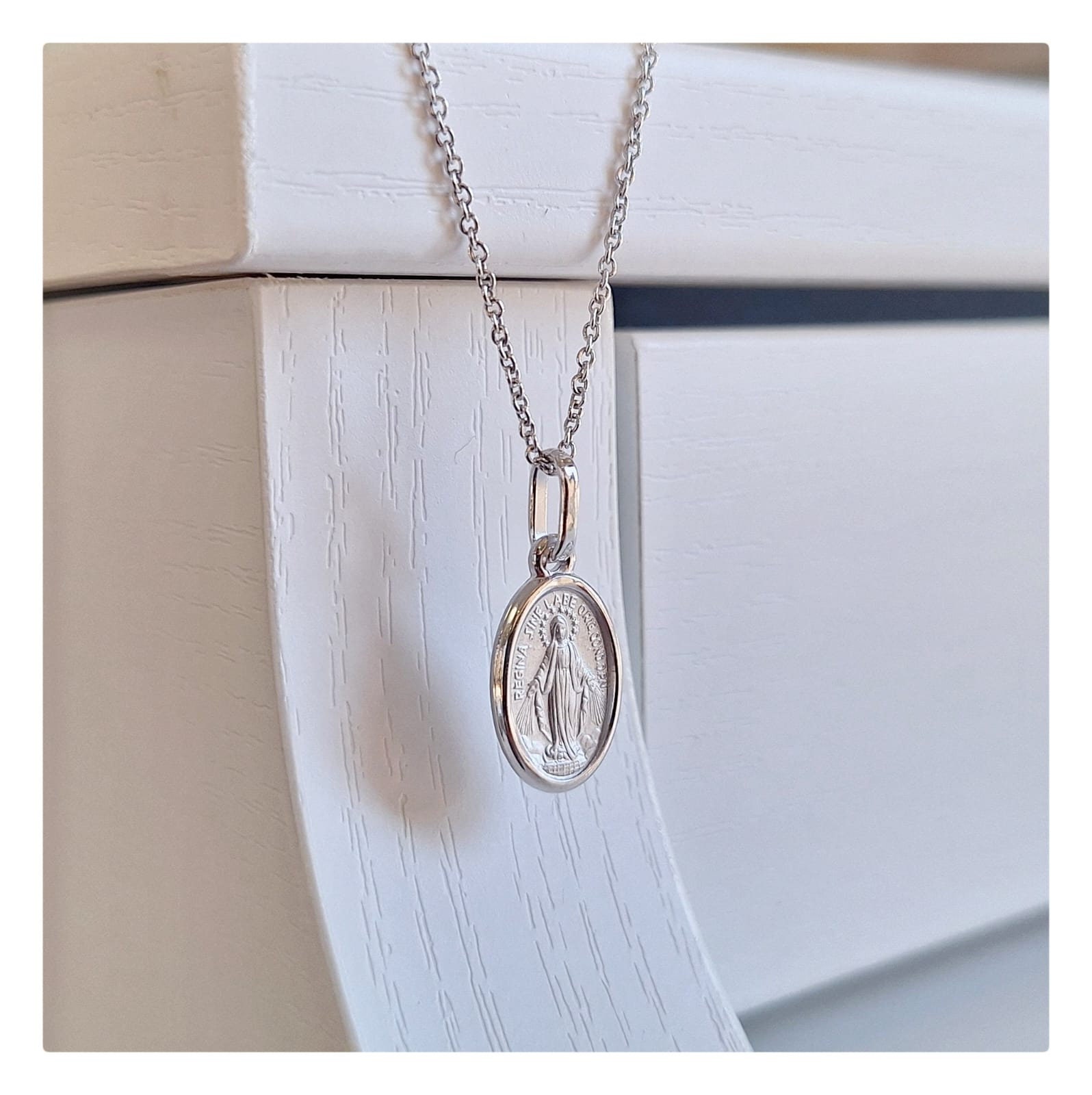 Miraculous Medal 21 Mm Height Medal, Lady of Miraculous Necklace,virgin ...