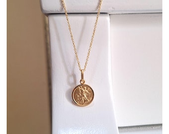 聖ミカエル 13 mm 金メッキメダル、銀金メッキメダル、大天使ミカエル