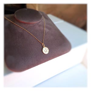 Baptism  necklace, Baptism  gold plated 13 mm medal, Gift for Baptism, Baptism gold plated medal, Baptism Necklace, Baby Baptism Gift