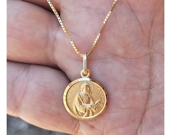 St Jude Halskette, St Jude Medaille, St Jude Anhänger, Schutzpatron der unmöglichen Ursachen, Schutzpatron der Krankenhausangestellten