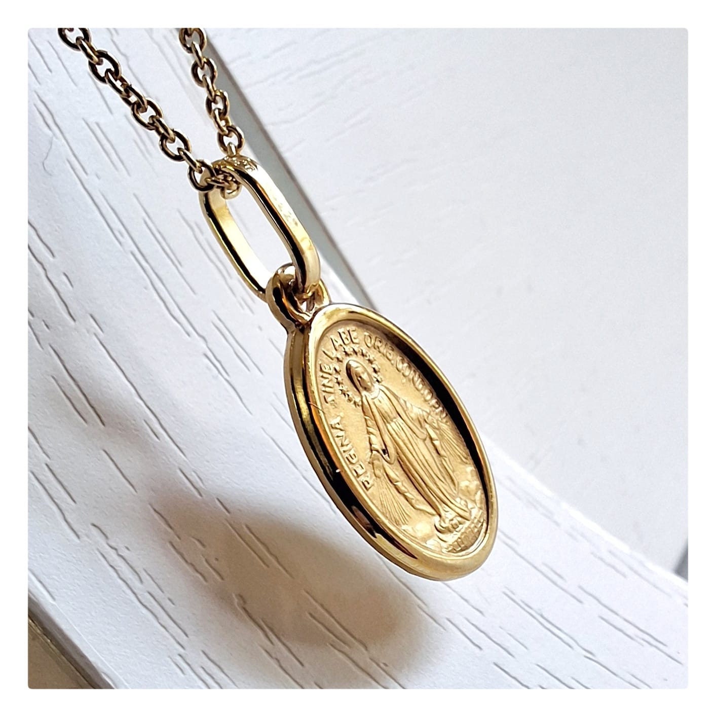 Miraculous Medal 21 Mm Height Medal, Lady of Miraculous Gold Plated ...