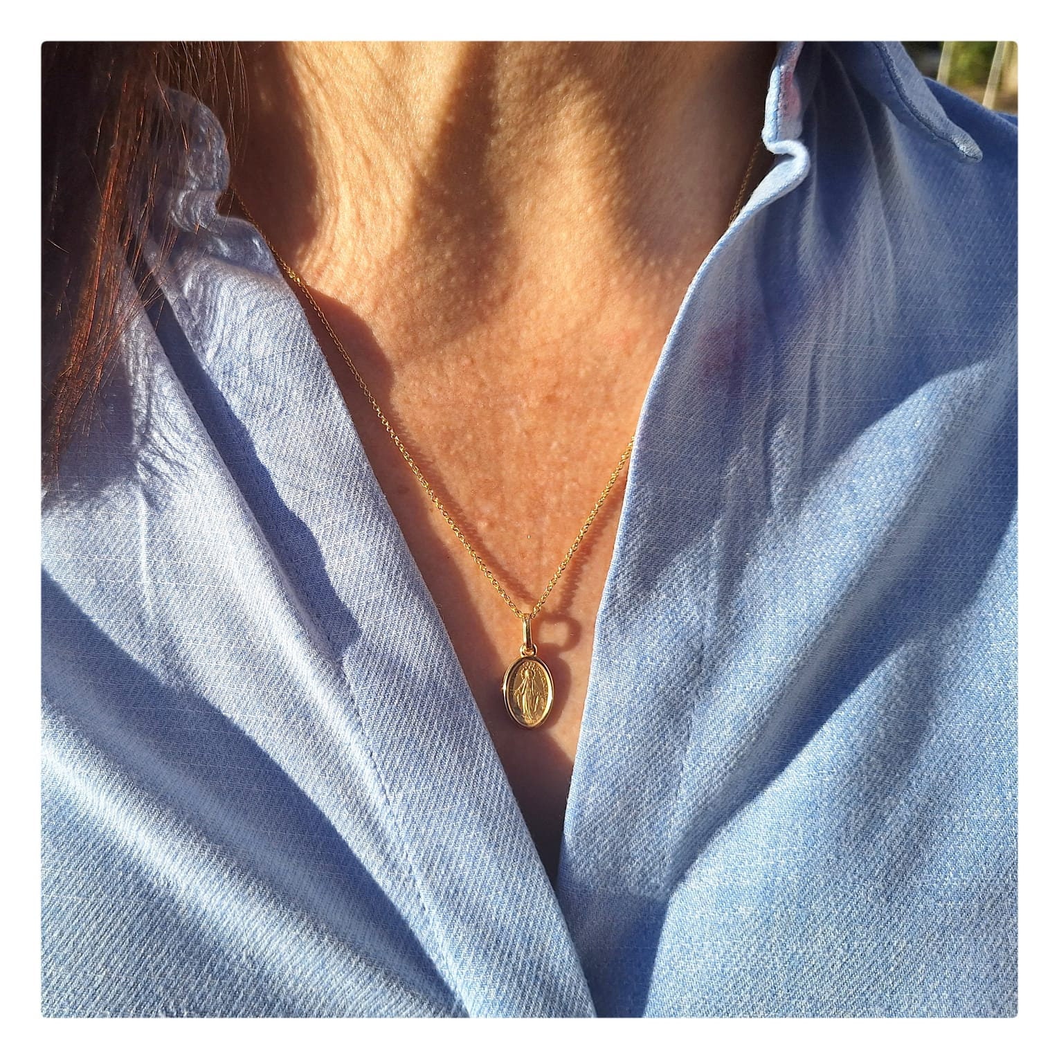 Miraculous Medal 21 Mm Height Medal, Lady of Miraculous Gold Plated ...