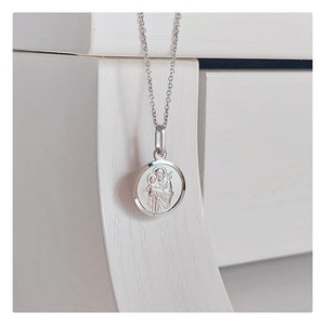 Medalik Św. Józefa 13 mm,Medal ze srebra próby 925,Naszyjnik Św. Józefa,Święty Patron,Obrońca rodziny,Patroni ojców,Medalla San José