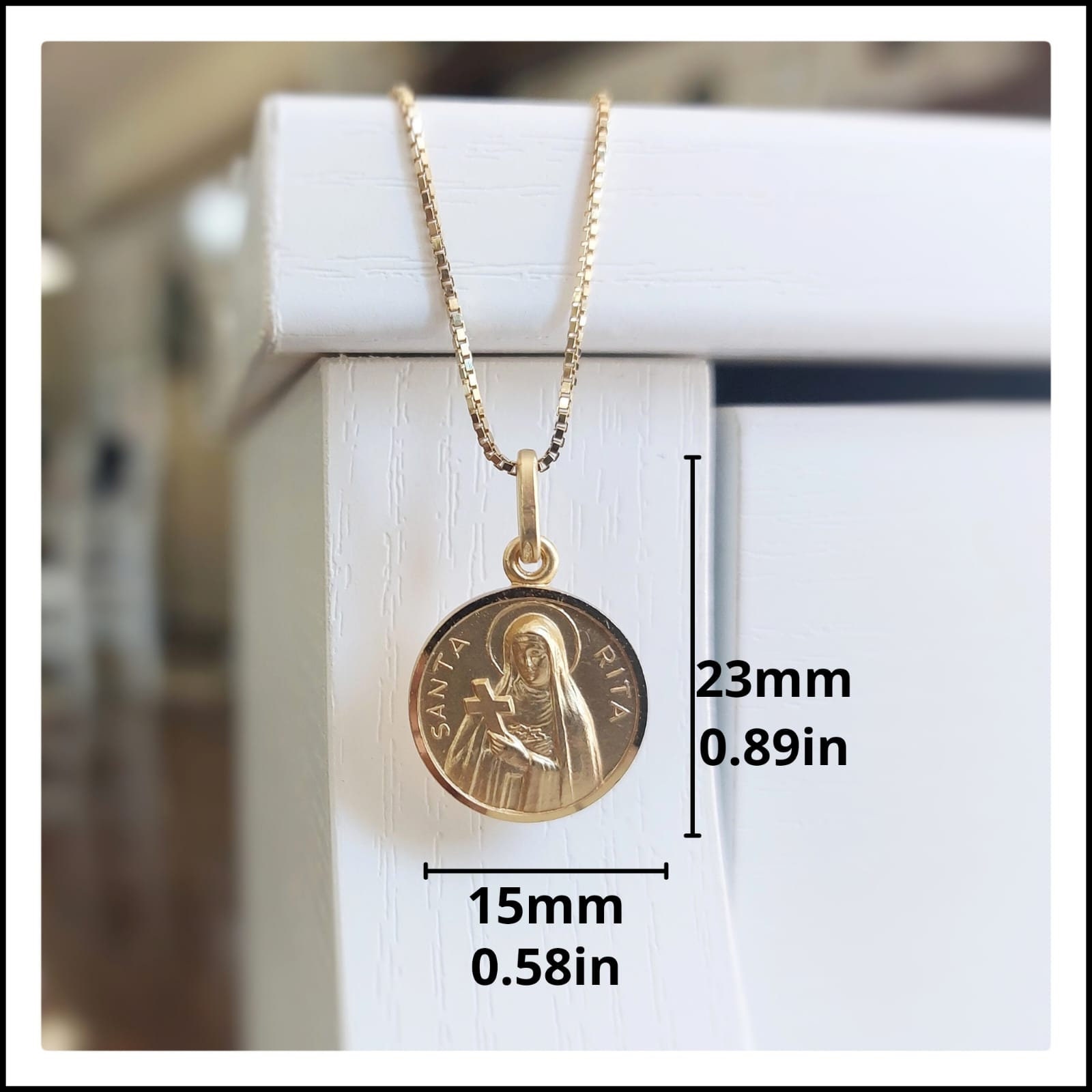 Médaille Saint Joseph Argent Massif 925 - Patron Des Travailleurs Et De La Bonne Mort - Made In Italy