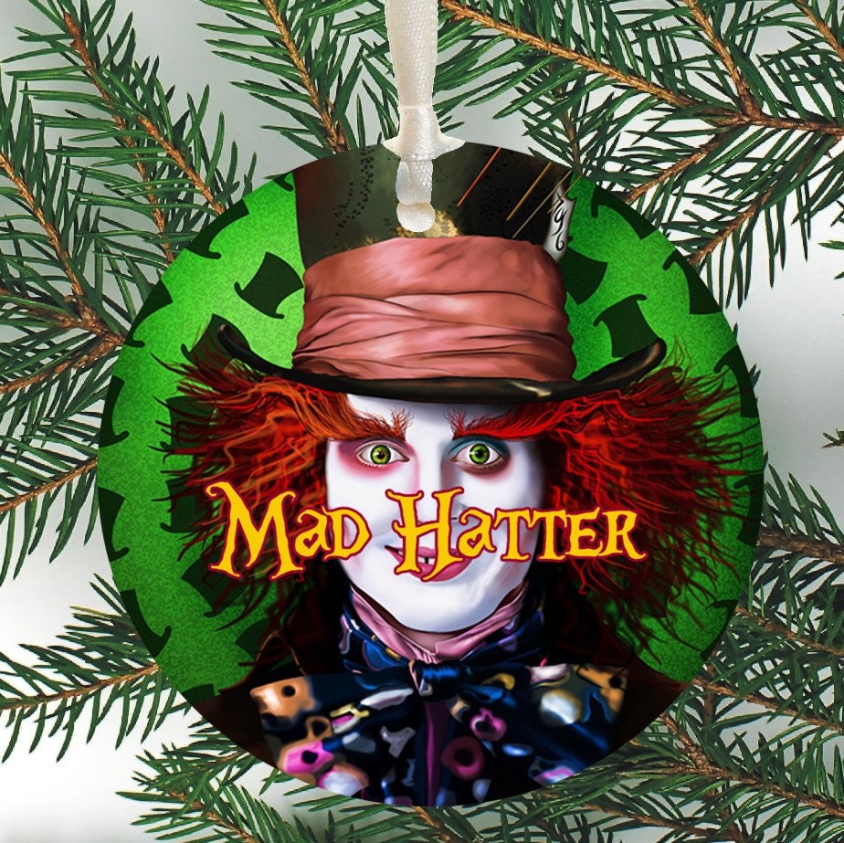 Mad Hatter Ornament, Alice In Wonderland Ornament,Christmas Ornament,…