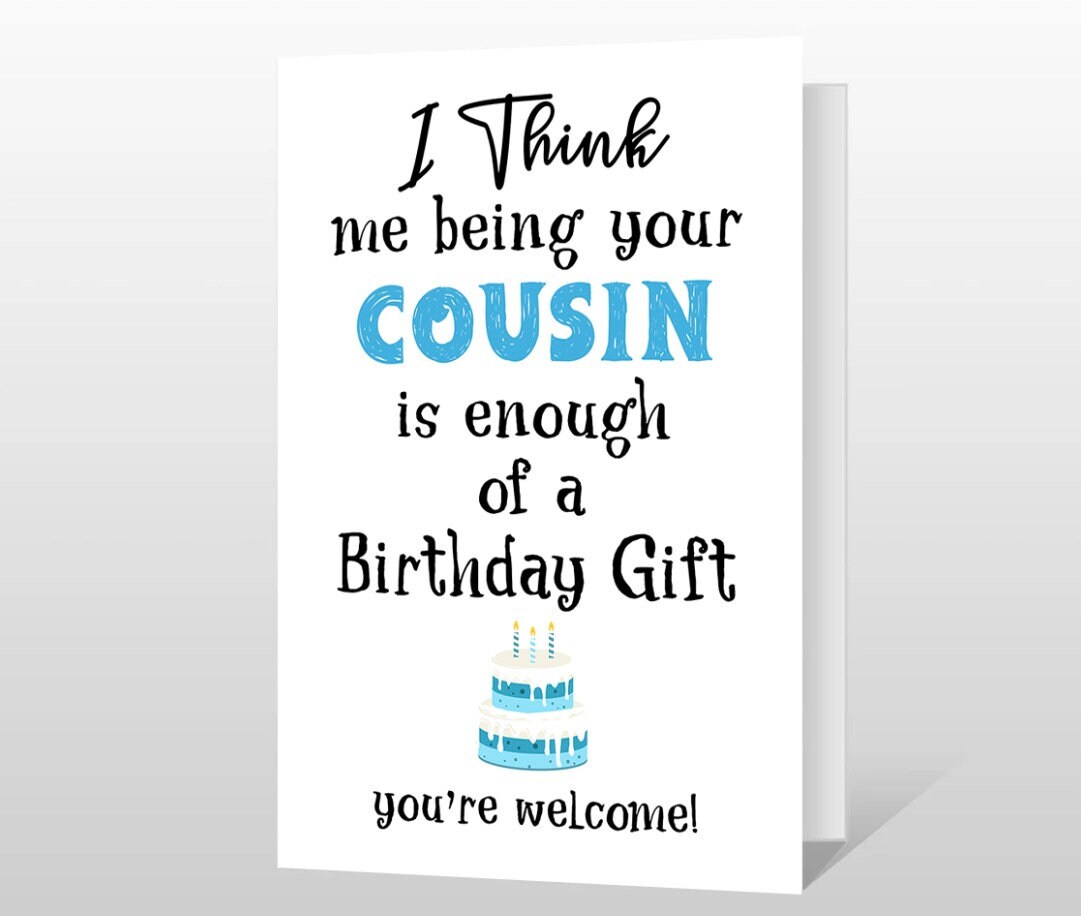 Happy Birthday Cousin A6 Card Happy Birthday Amazing Cousin - Etsy