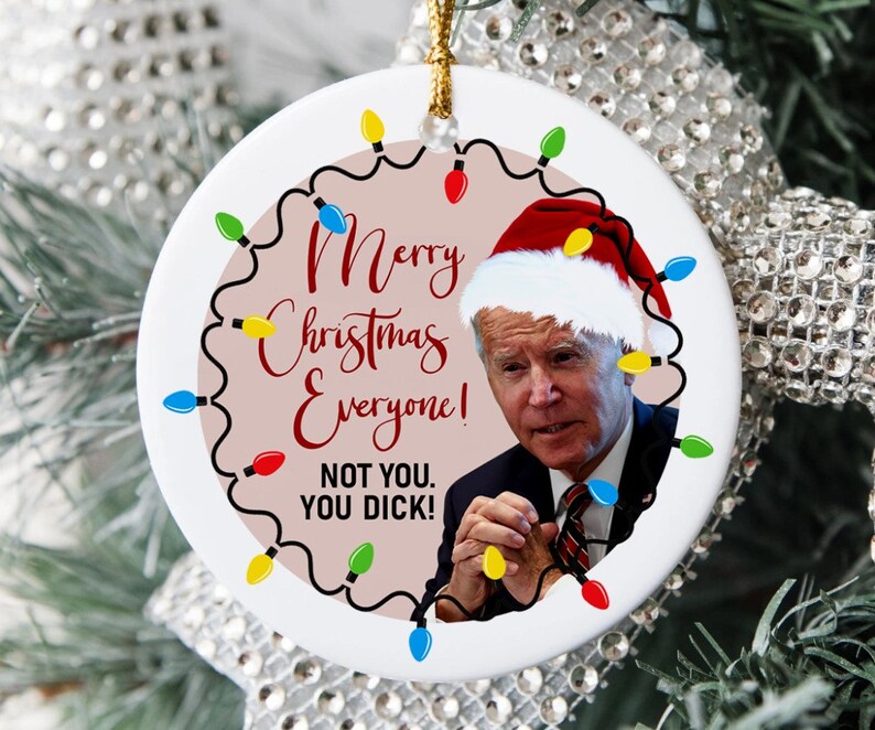 Funny Joe Biden Christmas Ornament Meme Ornaments Funny Etsy