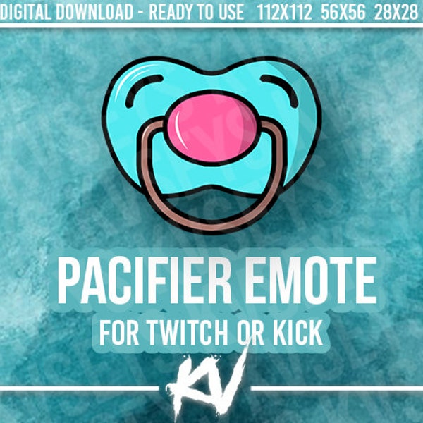 Pacifier Crybaby  Twitch Emote / Twitch Emotes / Twitch Stream / Discord Emotes / Kick Emotes / Streamer / Streaming / Twitch Graphics