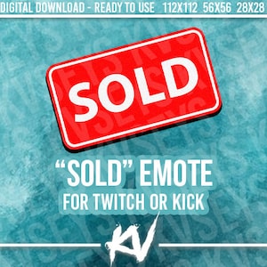 SOLD Twitch Emote / Twitch Emotes / Twitch Stream / Discord Emotes / Kick Emotes / Streamer / Streaming / Twitch Graphics / KvGraphicsCo