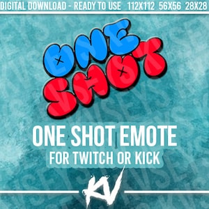 One Shot Twitch Emote / Twitch Emotes / Twitch Stream / Discord Emotes / Kick Emotes / Streamer / Streaming / Twitch Graphics / KvGraphicsCo