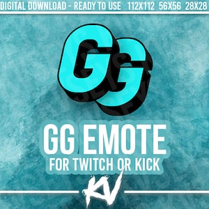 GG Twitch Emote / Twitch Emotes / Twitch Stream / Discord Emotes / Kick Emotes / Streamer / Streaming / Twitch Graphics