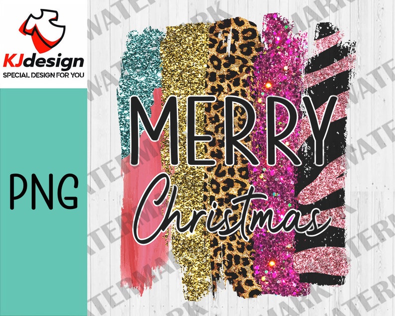 DTG Printing Sublimation Christmas Sublimation PNG Merry Christmas Leopard Buffalo Plaid PNG Sublimation Design Digital Download