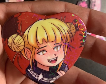 YANDERE ANIME Chica Holo Botón/insignia en forma de corazón