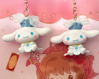 Yume Kawaii Chica Mágica Azul Sakura + Pendientes Perro Cinna