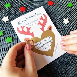 Personalised Scratch To Reveal Christmas Card, Surprise Gift For Him, Cute Gift For Her