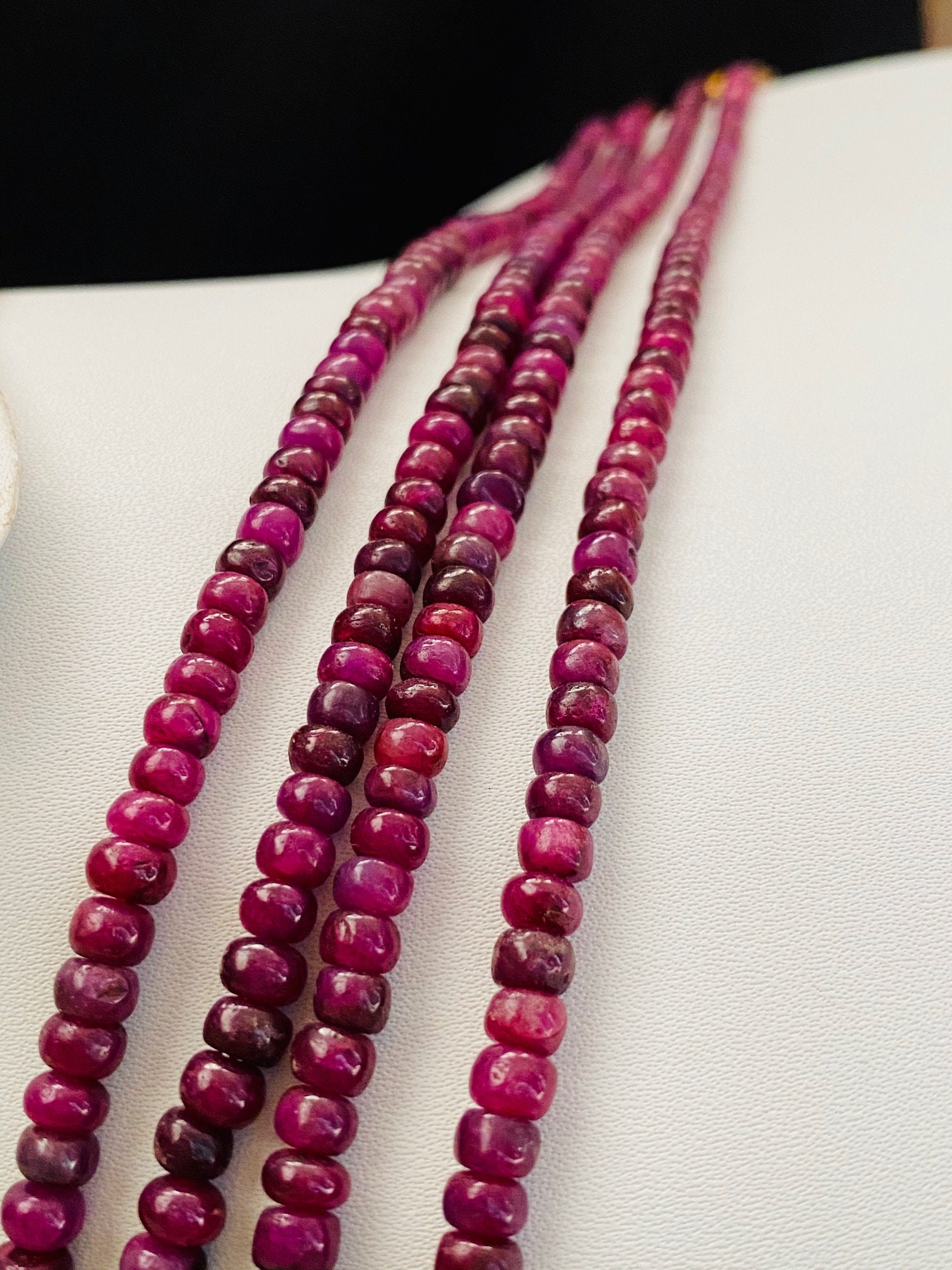 Ruby Necklace AAA Ruby Gemstone Necklace Handmade Smooth Etsy UK