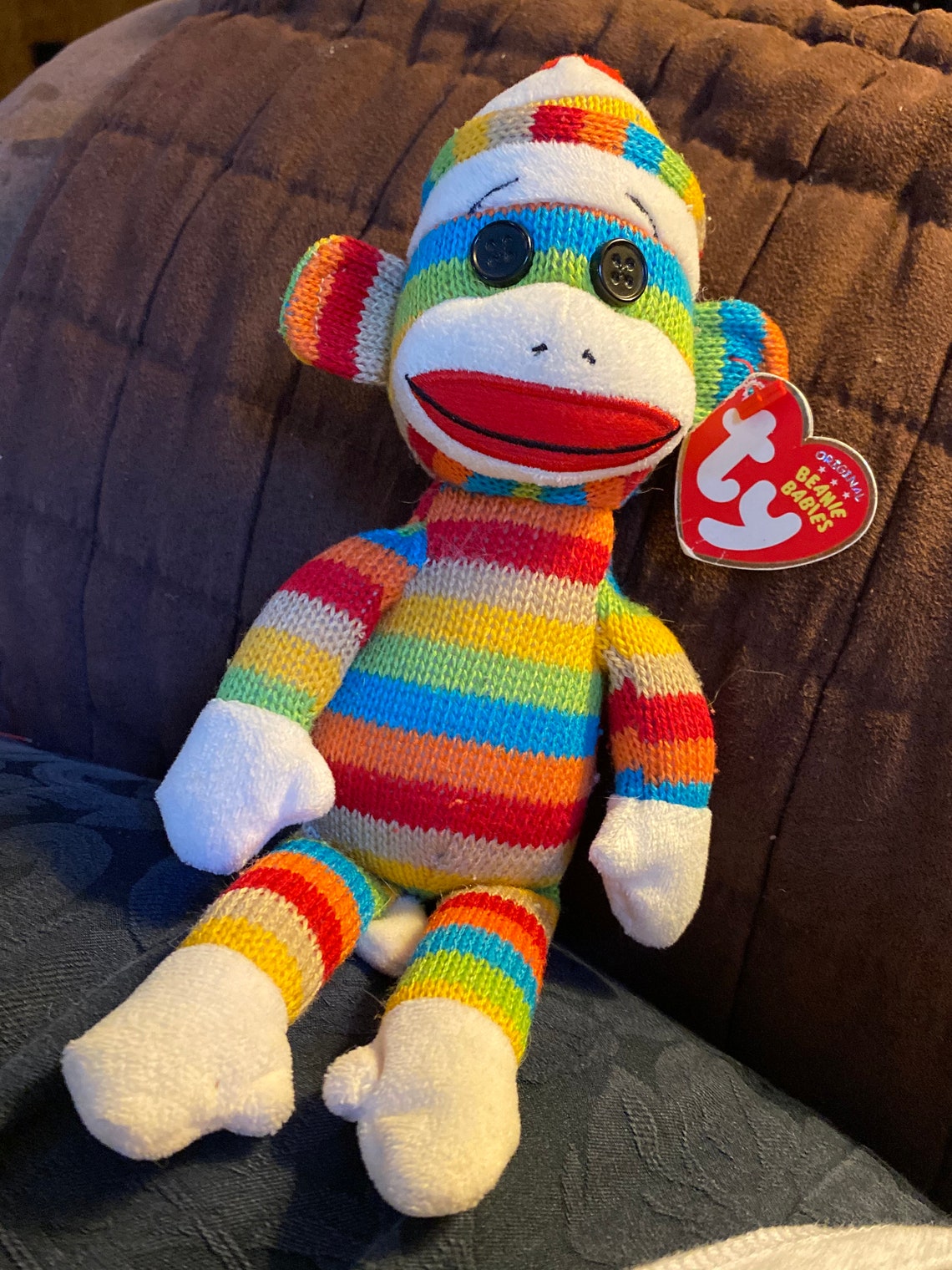 Ty Beanie Babies Socks the Sock Monkey | Etsy