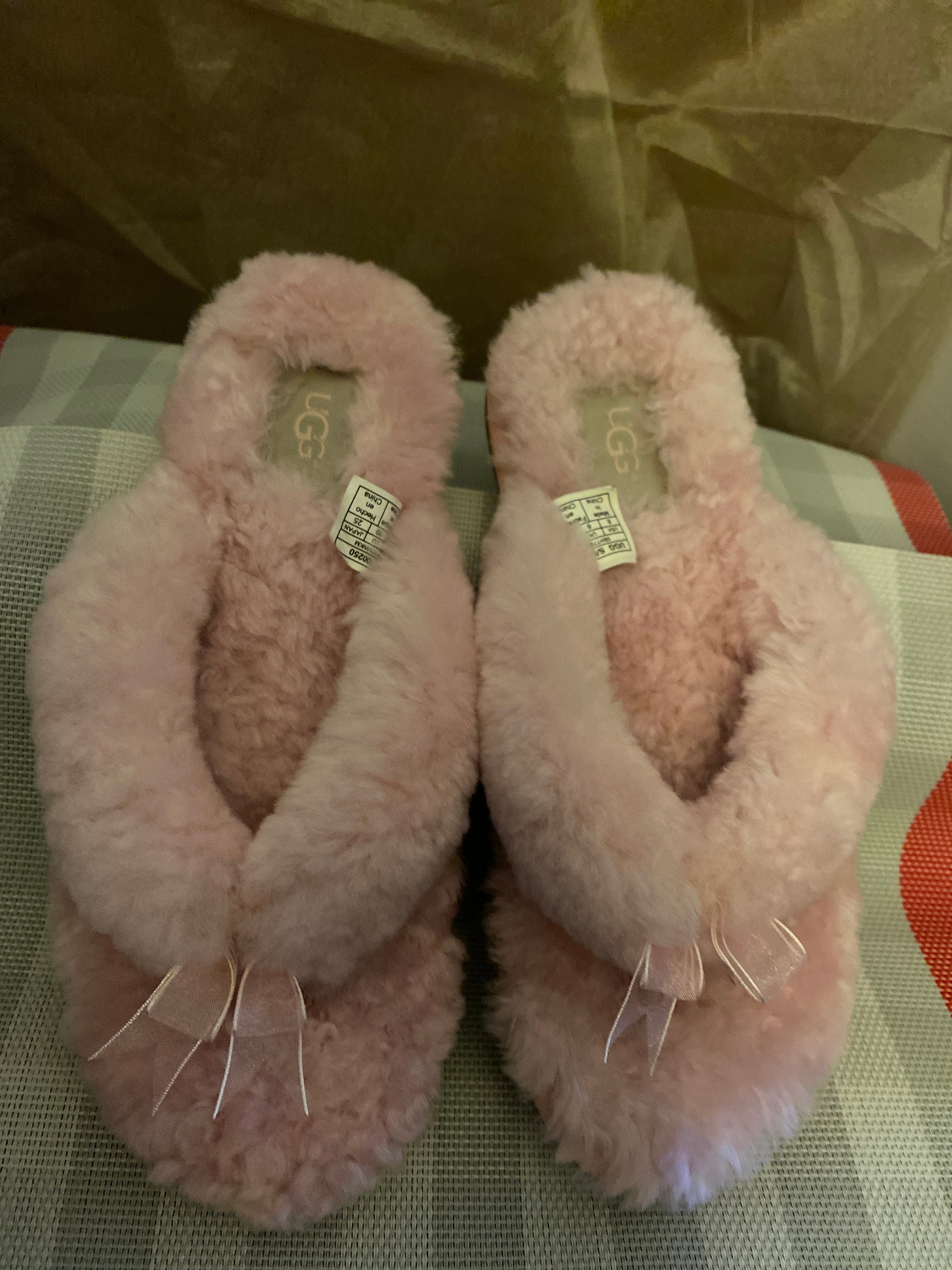 seashell pink ugg slides