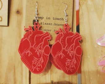 I heart u earrings