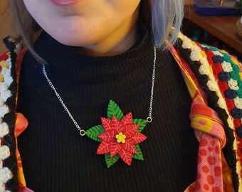 Poinsettia Necklace