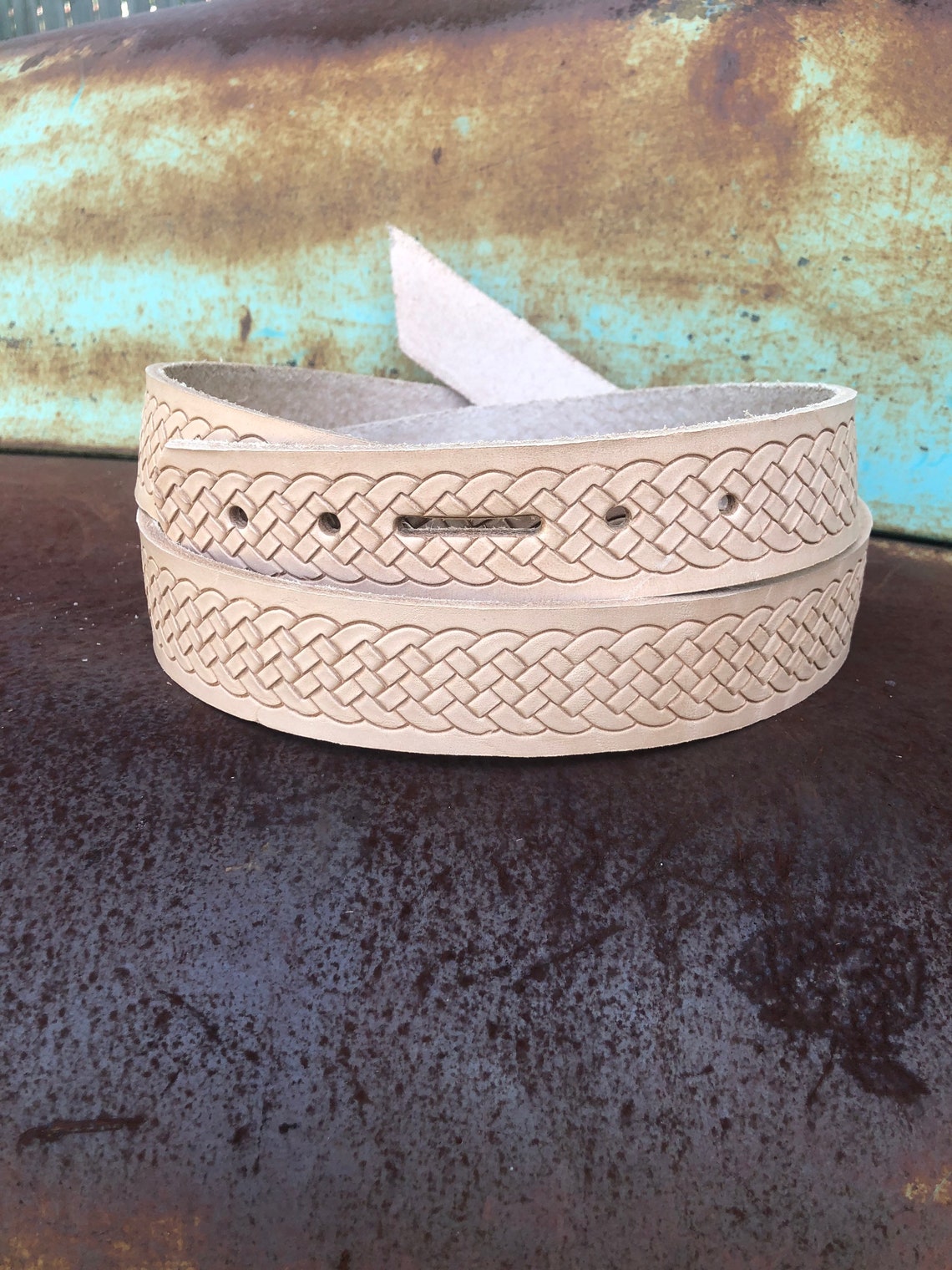 Embossed Belt Blanks Etsy