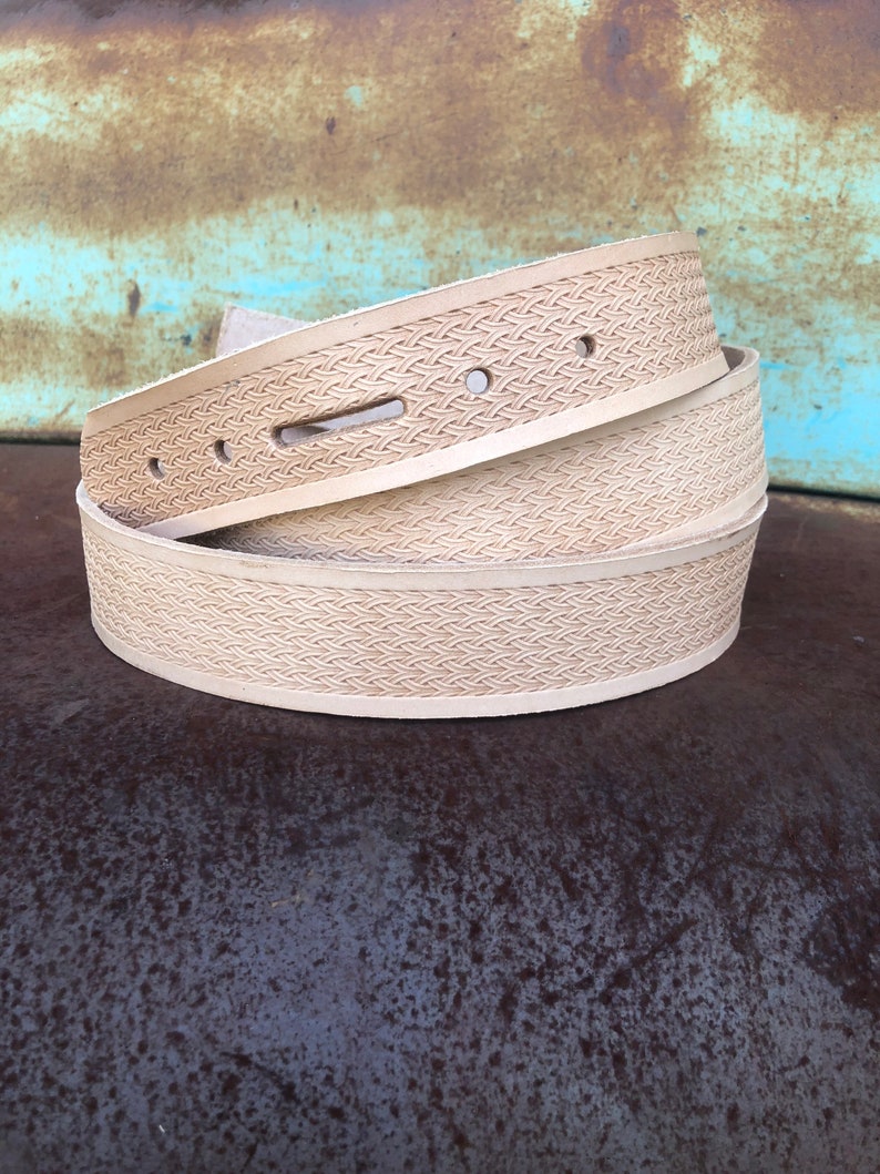 Embossed Belt Blanks Etsy