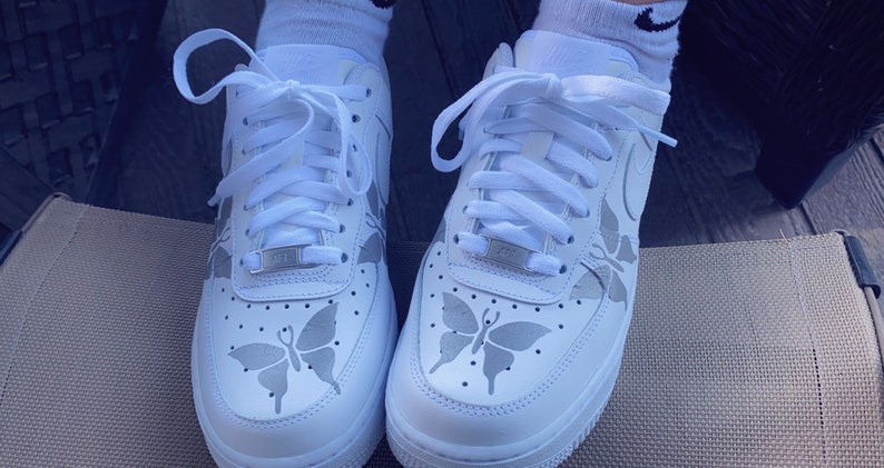 Reflective Butterfly Nike Air Forces - Etsy