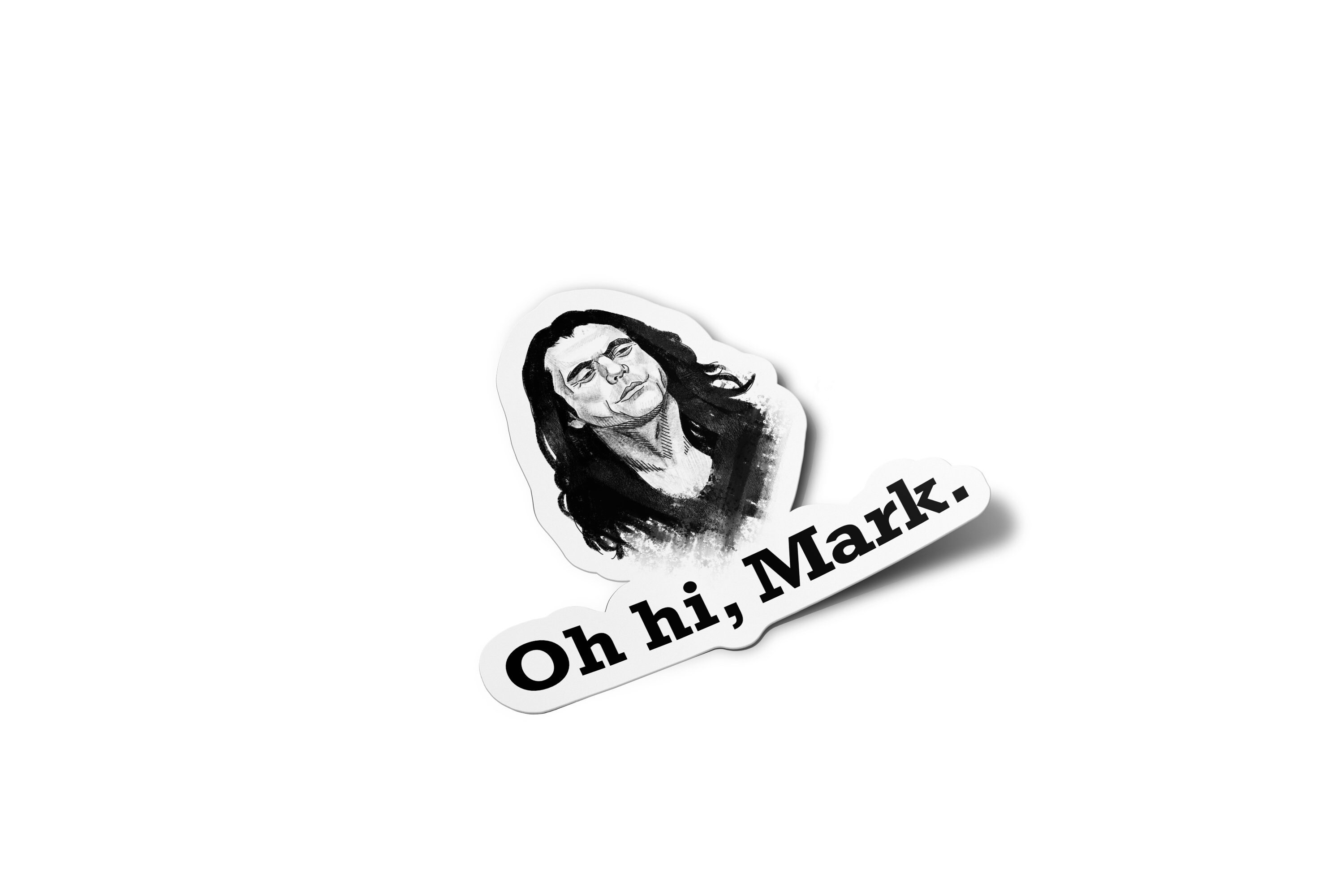 Oh Hi Mark Matte Sticker, The Room, Tommy Wiseau, Funny Stickers, Vin…