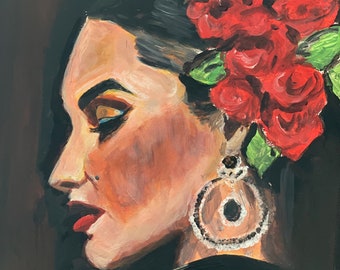Art flamenco, Art de la danse d'Espagne, toile de décoration intérieure, toile de flamenco, toile de danse d'Espagne, peinture à l'huile, toile à l'huile personnalisée, toile de décoration murale