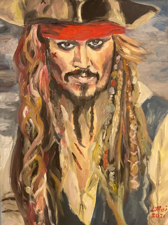 JOHNNY DEPP ART Men Art Canvas Handsome Men Art Johnny Etsy