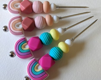 Rainbow Cookie Scribe, Funky Rainbow Scribe, Decorating Scribes, Beaded Scribes, Clay Tool, Fondant Tool