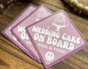 Wedding Cake On Board Sticker | Car Sticker | Bakery Sticker