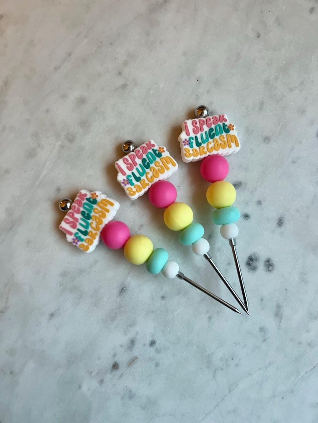 I Speak Fluent Sarcasm Cookie Scribe, Dessert Scribes, Decorating Scribes, Beaded Scribes, Clay Tools, Fondant Tools