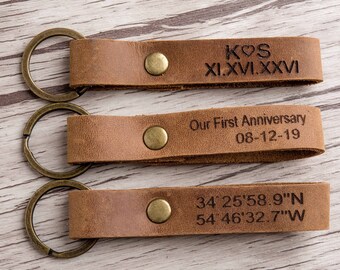 Leather Key Chain Etsy