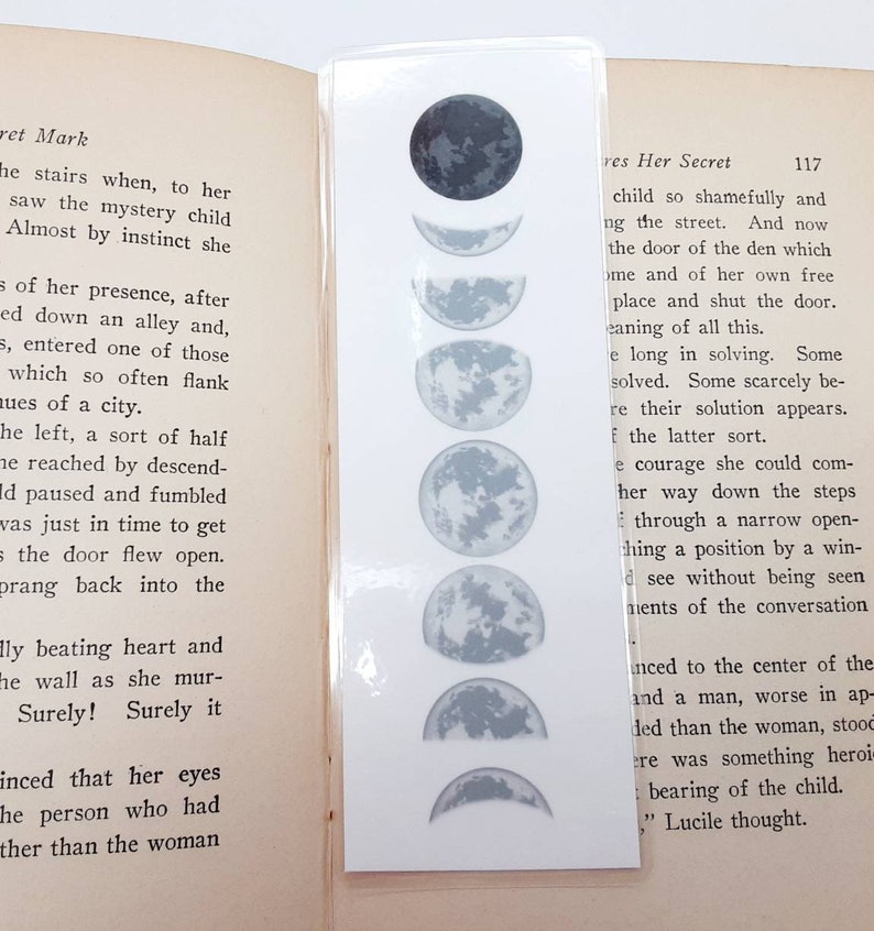 Moon Cycles Phases Bookmark, Read, Bookmark image 1