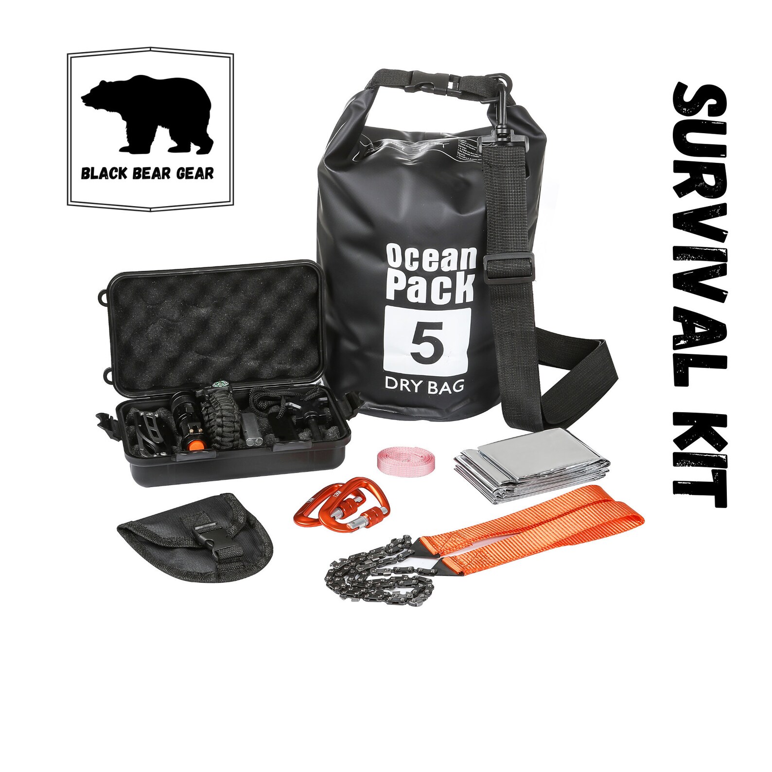 BLACK BEAR GEAR Outdoor Survival Bushcraft & Emergency Kit Etsy