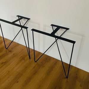 Steel table legs | Metal Hairpin legs set of 2 | Minimalism design | Modern look |